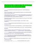 Chartered life underwriter Ch&period; 8 Finance questions and answered 100&percnt;