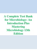Microbiology: An Introduction Plus Mastering Microbiology , 13th Edition Test Bank | Complete Guide 2022/23