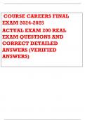  UPDATED COURSE CAREERS FINAL EXAM   ACTUAL EXAM 200 REAL EXAM QUESTIONS AND CORRECT DETAILED ANSWERS &lpar;VERIFIED ANSWERS&rpar; 