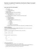 RANDOM VARIABLES AND PROBABILITY DISTRIBUTION BASIC CONCEPT