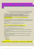 AHIP FINAL PREP EXAM Questions and Answers Latest Versions 2024 TOP RATED A&plus;