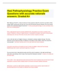 Hesi Pathophysiology Practice Exam Questions with accurate rationale answers&period; Graded A&plus;
