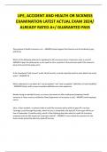 LIFE&comma; ACCIDENT AND HEALTH OR SICKNESS  EXAMINATION LATEST ACTUAL EXAM 2024&sol;  ALREADY RATED A&plus;&sol; GUARANTED PASS