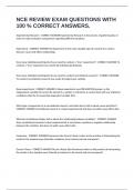 NCE REVIEW EXAM QUESTIONS WITH 100 &percnt; CORRECT ANSWERS&period;