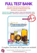 Test Bank For Focus on Pharmacology Essentials for Health Professionals 3rd Edition by Jahangir Moini 9780134525044 Chapter 1-40 Complete Guide.