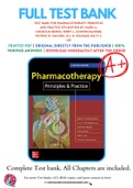 Test Bank For Pharmacotherapy Principles and Practice 5th Edition by Marie A&period; Chisholm-Burns&semi; Terry L&period; Schwinghammer&semi; Patrick M&period; Malone&semi; Jill M&period; Kolesar&semi; Kelly C&period; Lee&semi; P 9781260019445 Chapter 1-102 