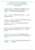 CHURCH OF GOD EXHORTERS  EXAM&lpar;ACTUAL2024-2025&rpar; QUESTIONS  WITHANSWER