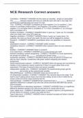 NCE Research Correct answers