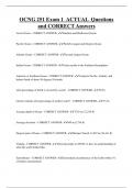 OCNG 251 Exam 1 ACTUAL Questions  and CORRECT Answers