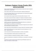 Stationary Engineer License Practice 2024&colon;  answers provided