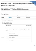 Portage Learning NURS 231 Module 4 Exam - Requires Respondus LockDown Browser &plus; Webcam&colon; Pathophysiol