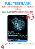 Test Banks For Basic and Clinical Pharmacology 14th Edition by Bertram G. Katzung  / Medical, 9781259641152, Chapter 1-66 Complete Guide
