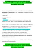 ATI RN Mental Health Practice Exam Solution Questions And Answers Latest      Update 2022&sol;2023 Satisfaction Guaranteed