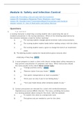 Safety and Infection Control &vert;Module 6 Complete solutions Questions and Answers&comma;100&percnt; CORRECT
