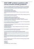 2020 COMP predictor questions with correct answers already graded A&plus;