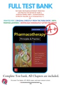 Test Bank For Pharmacotherapy Principles and Practice 5th Edition by Marie A&period; Chisholm-Burns&semi; Terry L&period; Schwinghammer&semi; Patrick M&period; Malone&semi; Jill M&period; Kolesar&semi; Kelly C&period; Lee&semi; P 9781260019445 Chapter 1-102 
