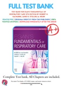 Test Bank For Egan's Fundamentals of Respiratory Care 12th Edition by Robert M. Kacmarek; James K. Stoller; Al Heuer 9780323511124 Chapter 1- 58 Complete Guide .