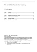 Summary 'The Cambridge Handbook of Sociology' Chapter 16-18,20,23-25,38