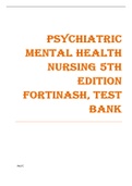Test Bank for Psychiatric Mental Health Nursing, 5th Edition,9780323075725  Katherine M. Fortinash