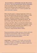 RN MATERNAL NEWBORN ONLINE PRACTICE  &lpar;ACTUAL 2024-2025&rpar;QUESTION WITH ANSWERS