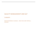 Summary Quality Management and GLP