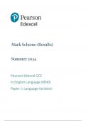 Pearson Edexcel GCE   In English Language &lpar;9EN0&rpar;   Paper 1 Language Variation June 2024