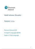 Pearson Edexcel GCE   In English Language &lpar;9EN0&rpar;   Paper 2 Child Language   mark scheme  June 2024