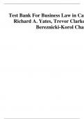 Test Bank For Business Law in Canada&comma; 13th Edition by Richard A&period; Yates&comma; Trevor Clarke&comma; Angus Ng&comma; Teresa Bereznicki-Korol Chapter 1-15 Isbn&colon; 9780137641666