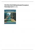 Test Bank for Real Estate Principles&colon; A Value Approach&comma; 7th Edition by Ling Isbn&colon; 9781265776039  &vert;&vert;Complete A&plus; Guide