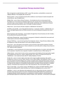 Occupational Therapy Assistant Exam 
