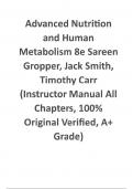 Advanced Nutrition and Human Metabolism &vert; 8th Edition Sareen S&period; Gropper&sol;Jack L&period; Smith&sol;Timothy P&period; Carr