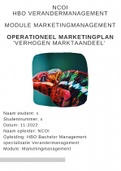 NCOI twee operationele marketingplannen 2022 - beiden cijfer 8 - VERHOGEN MARKTAANDEEL