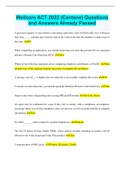 Wellcare ACT 2022 &lpar;Centene&rpar; Questions  and Answers Already Passed