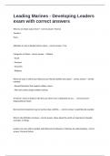 Leading Marines - Developing Leaders exam with correct answers