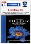 Test Bank for Campbell Biology&comma; 12th Edition by Lisa A&period; Urry et al&period; &lpar;Pearson&comma; 2020&rpar; &vert; ISBN&colon; 9780135188743 &vert; All Chapters &lpar;1-56&rpar;