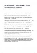 Air Wisconsin - Indoc Week 2 Exam Questions And Answers