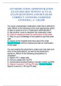 ATI MEDICATION ADMINISTRATION EXAM 2024-2025 NEWEST ACTUAL EXAM QUESTIONS AND DETAILED CORRECT ANSWERS &lpar;VERIFIED ANSWERS&rpar; &vert; A&plus; GRADE