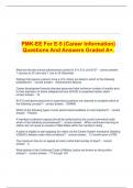 PMK-EE For E-5 &lpar;Career Information&rpar; Questions And Answers Graded A&plus;&period; &Tab;