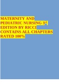 MATERNITY AND PEDIATRIC NURSING 3rd  EDITION BY RICCI CONTAINS ALL CHAPTERS RATED 100&percnt;