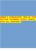 WOMEN&rsquo;S GYNECOLOGIC HEALTH THIRDEDITION TESTBANK LATEST UPDATE WITH ALL CHAPTERS&period;