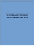 TEST BANK FOR WOMEN’S GYNECOLOGIC HEALTH 2ND EDITION KERRI DURNELL SCHUILING FRANCES E. LIKIS ISBN-10: 
