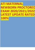 ATI MATERNAL NEWBORN PROCTORED EXAM 2020/2021/2022 LATEST UPDATE RATED 100%