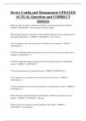 Device Config and Management UPDATED  ACTUAL Questions and CORRECT  Answers