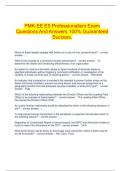 PMK-EE E5 Professionalism Exam Questions And Answers 100&percnt; Guaranteed Success&period;