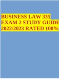 LAW 335 EXAM 2 STUDY GUIDE 2022/2023 RATED 100%