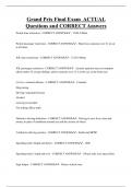 Grand Prix Final Exam ACTUAL  Questions and CORRECT Answers