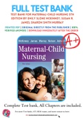 Test bank for Maternal-Child Nursing 5th Edition by Emily Slone McKinney; Susan R. James; Sharon Smith Murray 9780323401708 Chapter 1-55 Complete Guide.