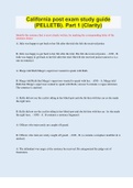 California post exam study guide &lpar;PELLETB&rpar;&period; Part 1 &lpar;Clarity&rpar; &vert; with 100&percnt; Correct Answers &vert; Updated & Verified