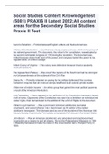 Social Studies Content Knowledge test &lpar;5081&rpar; PRAXIS II Latest 2022&semi;All content areas for the Secondary Social Studies Praxis II Test