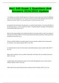 Hsci 345 Exam 1 Questions And Answers 2024&sol;2025 Update